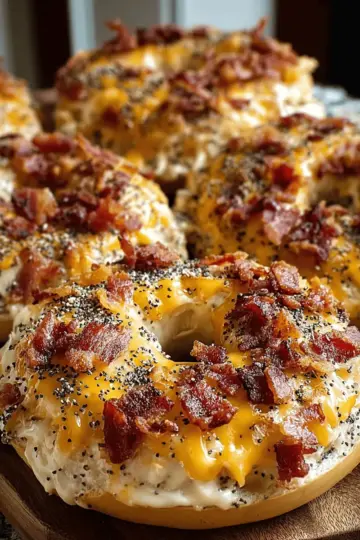 Creamy Bacon Cheddar Bagels You Can’t Resist