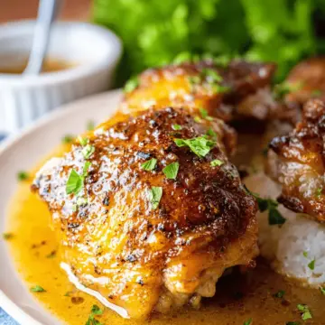 Crock Pot Chicken Thighs and Gravy (For Two)