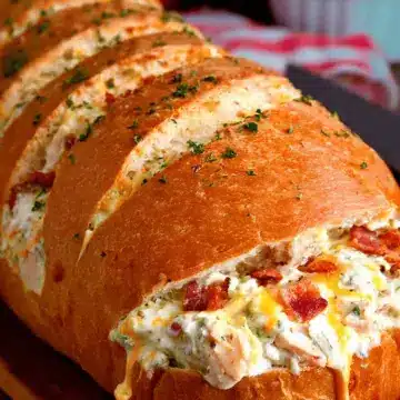 Chicken Bacon Ranch Stuffed Bread