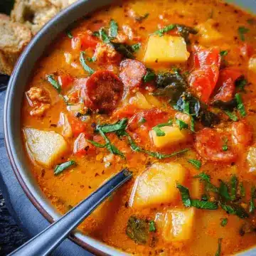 Spanish Potato and Chorizo Soup