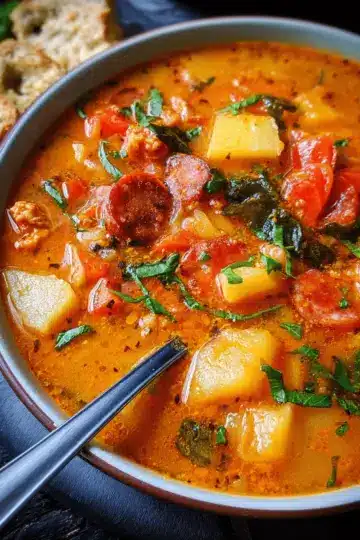 Spanish Potato and Chorizo Soup