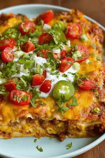 Cheesy Taco Lasagna