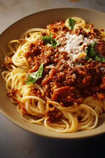 Easy spaghetti bolognese