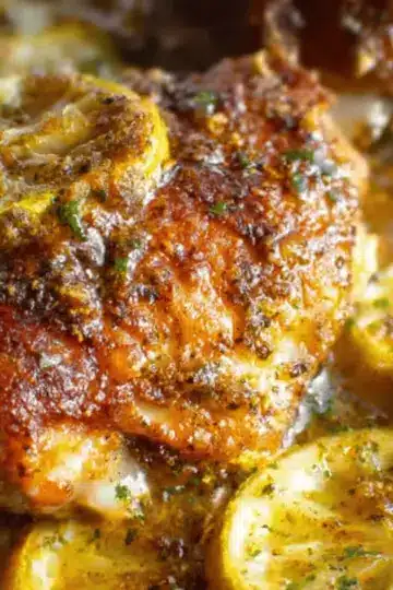 Lemon Butter Slow Cooker Chicken Thighs