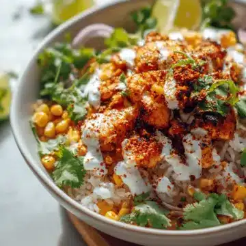 Street Corn Chicken Rice Bowl