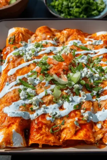 Buffalo Chicken Enchiladas