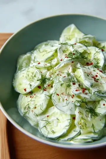 Dad's Creamy Cucumber Salad