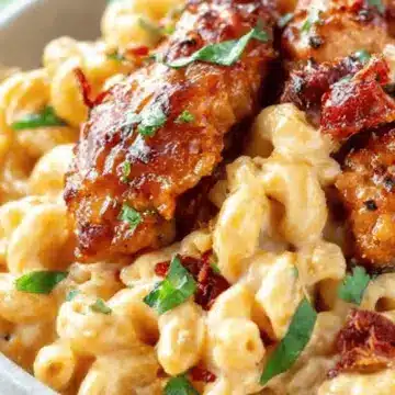 Honey Pepper Chicken Mac and Cheese