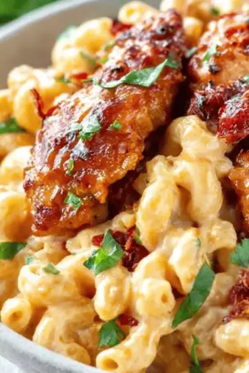 Honey Pepper Chicken Mac and Cheese