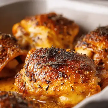 Easy Baked Chicken Thighs