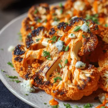Vegetarian Gluten Free Buffalo Cauliflower Steaks