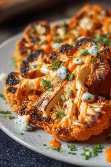 Vegetarian Gluten Free Buffalo Cauliflower Steaks