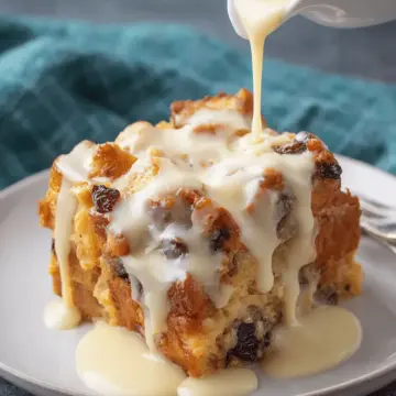 Best Bread Pudding with Vanilla Sauce