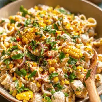 Creamy Street Corn Pasta Salad (w/ Chicken)