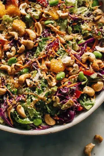 Cashew Crunch Salad with Sesame Dressing