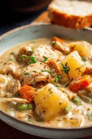 Slow Cooker White Wine Chicken Stew