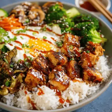 Sticky Chicken Rice Bowls