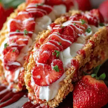 Strawberry Crunch Cheesecake Tacos