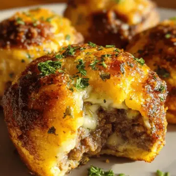 Garlic Parmesan Cheeseburger Bombs