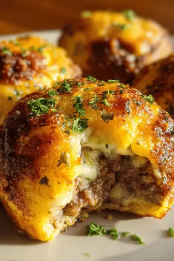 Garlic Parmesan Cheeseburger Bombs