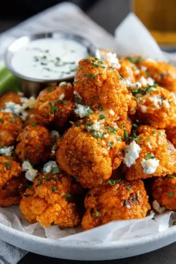 Crispy Buffalo Cauliflower Bites