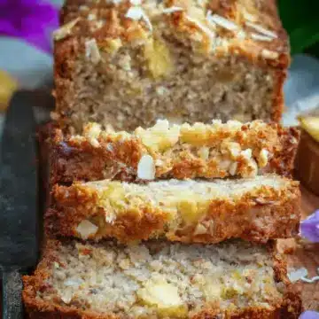 Hawaiian Banana Bread with Pineapple, Coconut & Macadamia Nuts