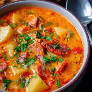 Spanish Potato and Chorizo Soup