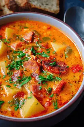 Spanish Potato and Chorizo Soup