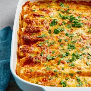 Refried Bean and Cheese Enchiladas