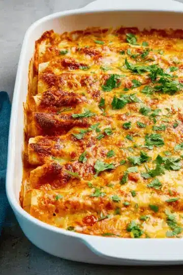 Refried Bean and Cheese Enchiladas