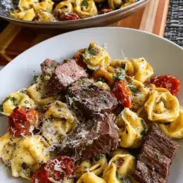 Garlic Parmesan Steak Tortellini