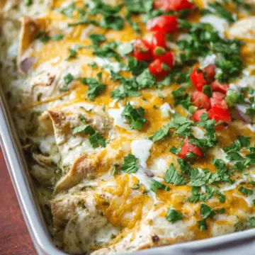 Easy Green Chicken Enchiladas