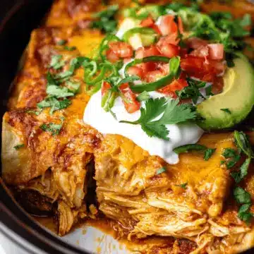 Slow Cooker Chicken Enchiladas