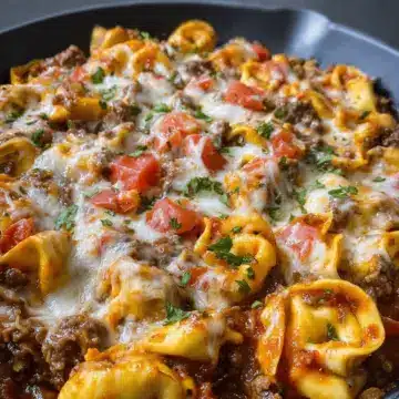 Cheesy Beef Enchilada Tortellini