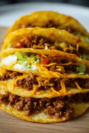 Ground Beef Baked Tacos