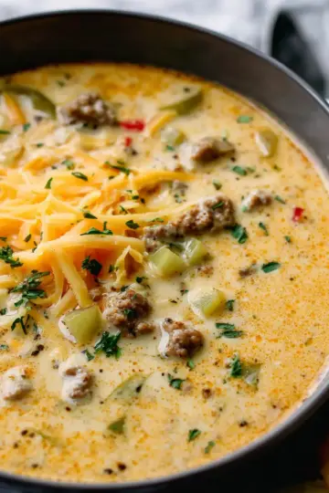 Award Winning Cheeseburger Soup