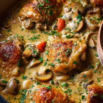 Chicken Fricassée (quick French chicken stew)