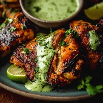 Peruvian Chicken with Green Sauce (Aji Verde)