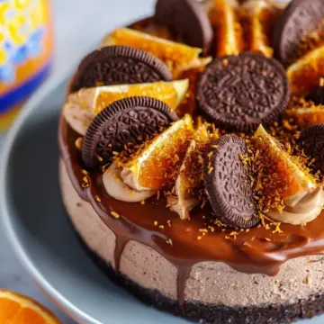 Chocolate Orange Cheesecake {No Bake Recipe}