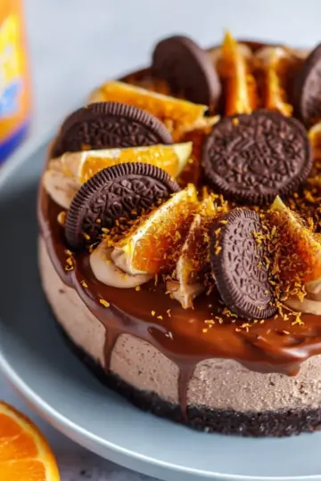 Chocolate Orange Cheesecake {No Bake Recipe}