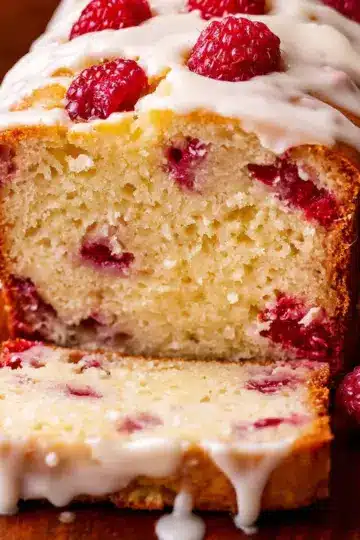 Glazed White Chocolate Raspberry Loaf