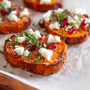 Sweet Potato Bites With Honey and Feta
