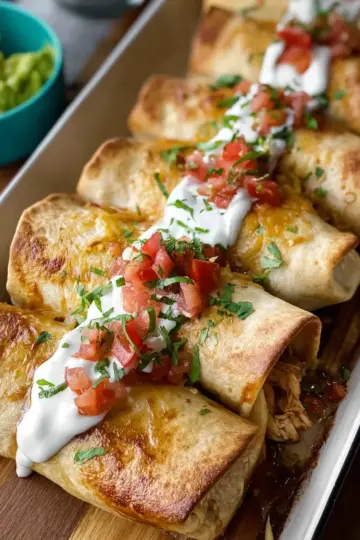 Baked Chicken Chimichangas