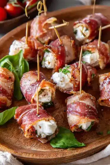 Prosciutto Wrapped Mozzarella Bites