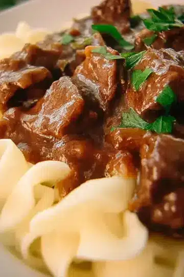 Beef Tips and Noodles