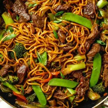 Sticky Beef & Noodles {One Pan}