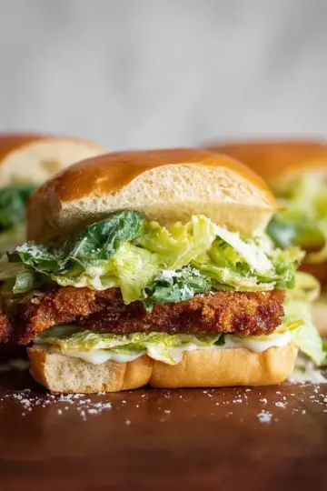 Crispy Chicken Caesar Sandwiches.