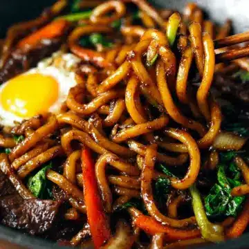 Black Pepper Stir Fried Udon