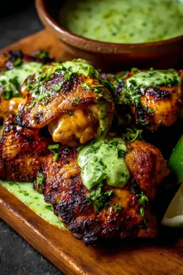 Peruvian Chicken with Green Sauce (Aji Verde)