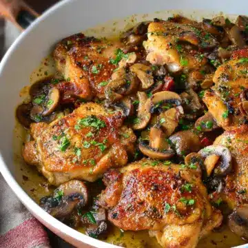 Garlic Mushroom Chicken Thighs
